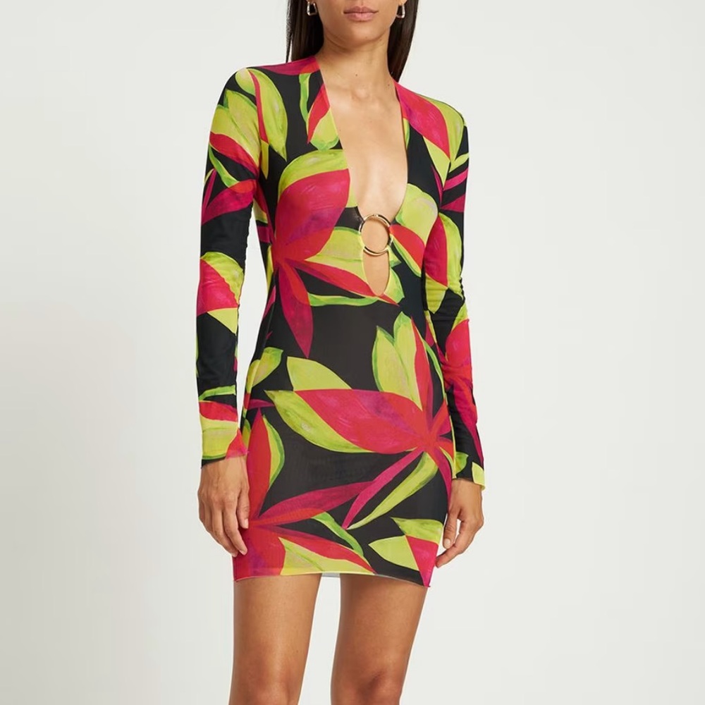 LOUISA BALLOU mesh dress